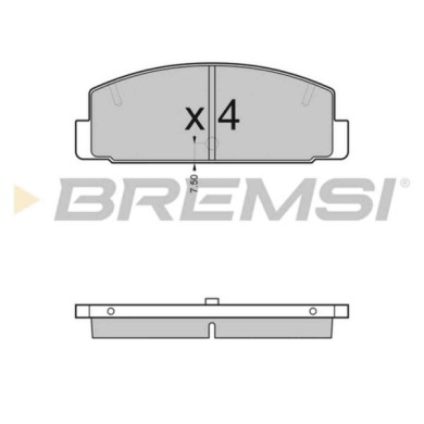 BP2448.JPG Kit Pastiglie Freno Posteriore Mitsubishi Galant Iv (a16) Bp2448 Mb 058 917 S.f. Akebono Bremsi