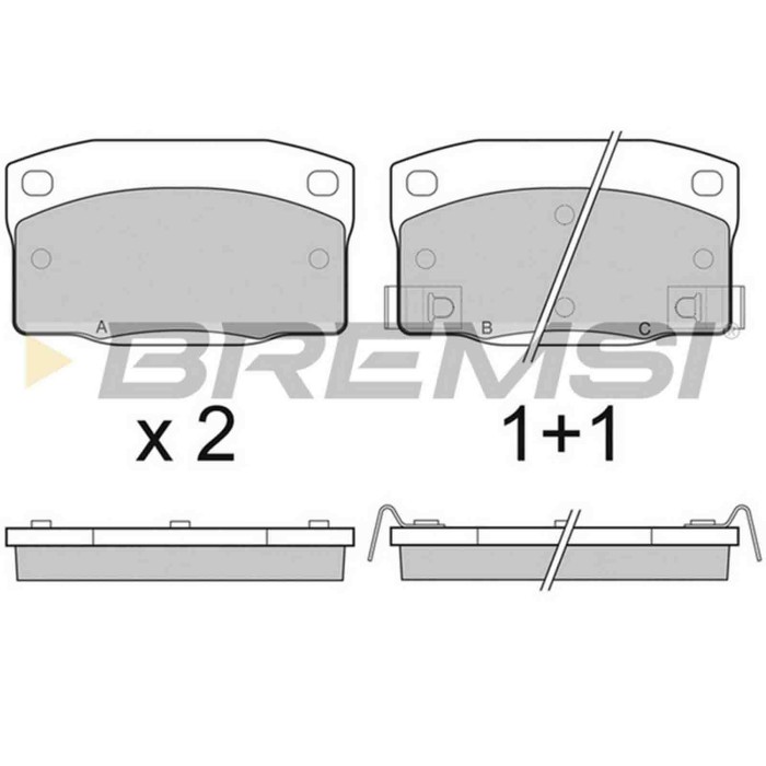 BP2450.JPG Kit Pastiglie Freno Anteriore Opel Omega A Omega A Station Wagon Bp2450 16 05 731 S.f. Delco Bremsi