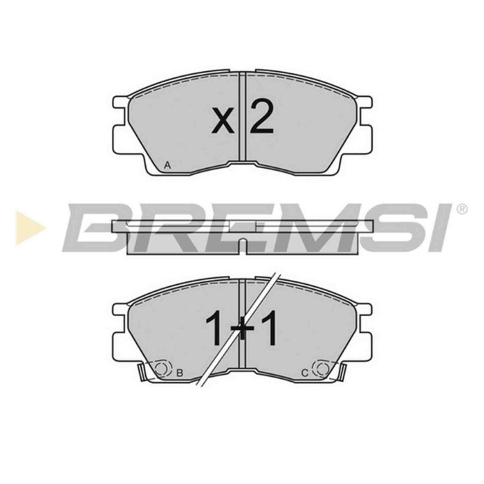 BP2453.JPG Kit Pastiglie Freno Anteriore Mitsubishi Sapporo Iii Bp2453 Mb534398 S.f. Sumitomo Bremsi