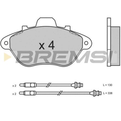 BP2465.JPG Kit Pastiglie Freno Anteriore Peugeot 605 Renault Sport Spider Bp2465 4250 S.f. Bendix Bremsi