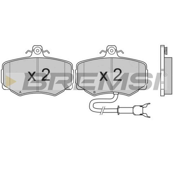 BP2466.JPG Kit Pastiglie Freno Anteriore Jaguar Xj Bp2466 Jlm1281 Con Contatto Segnalazione Usura S.f. Lucas Girling Bremsi