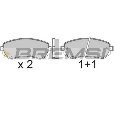 BP2473.JPG Kit Pastiglie Freno Anteriore Nissan Almera I Almera I Hatchback Patrol Gr V Wagon Bp2473 41060-2n290 S.f. Sumitomo B