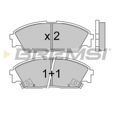 BP2479.JPG Kit Pastiglie Freno Anteriore Acura Integra 2 Volumi /coda Spiovente Bp2479 S.f. Akebono Bremsi