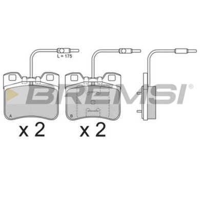 BP2496.JPG Kit Pastiglie Freno Anteriore Citro-n Ax Saxo Mega Club Peugeot 106 I 106 Ii Bp2496 4251.64 Con Contatto Segnalazione