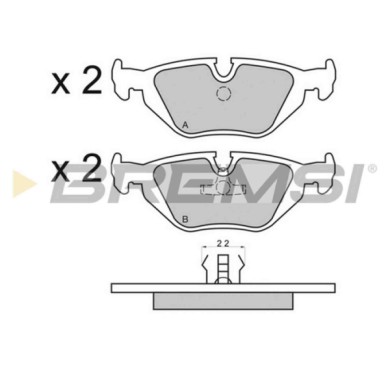 BP2498.JPG Kit Pastiglie Freno Posteriore Bmw 3 (e30) Bp2498 34 21 1 160 340 S.f. Ate Bremsi