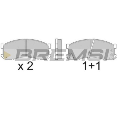 BP2504.JPG Kit Pastiglie Freno Anteriore Mazda 626 Iii 626 Iii Coupú 626 Iii Hatchback 626 Iii Station Wagon Mpv I Bp2504 G22533