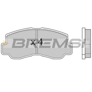 BP2508.JPG Kit Pastiglie Freno Anteriore Mitsubishi Galant Iv (a16) Bp2508 Mb 058197 S.f. Akebono Bremsi
