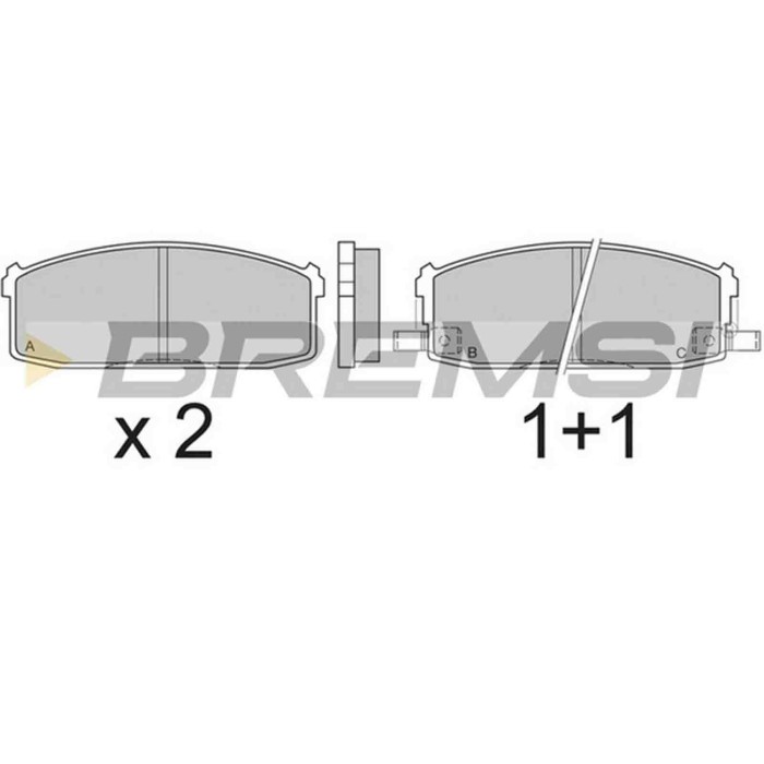 BP2510.JPG Kit Pastiglie Freno Anteriore Nissan Stanza Stanza Hatchback Bp2510 40060-06f86 S.f. Sumitomo Bremsi