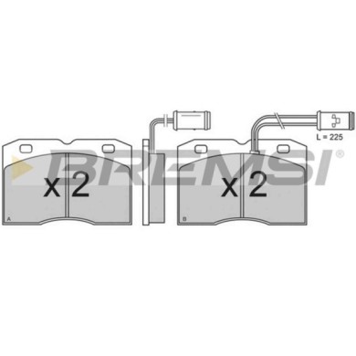 BP2517.JPG Kit Pastiglie Freno Anteriore Iveco Daily Ii Autobus Daily Ii Furgonato Daily Ii Pianale Piatto/telaio Bp2517 190 603