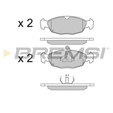 BP2520.JPG Kit Pastiglie Freno Anteriore Daewoo Lanos (klat) Bp2520 1104 6148 S.f. Ate Bremsi