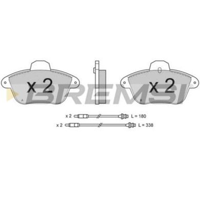 BP2521.JPG Kit Pastiglie Freno Anteriore Alpine A610 Citro-n Xm Xm Break Renault Clio Ii Sport Spider Bp2521 60 00 009 363 S.f. 