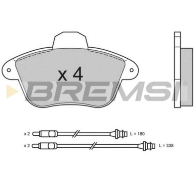 BP2522.JPG Kit Pastiglie Freno Anteriore Peugeot 605 Bp2522 4250.89 S.f. Bendix Bremsi
