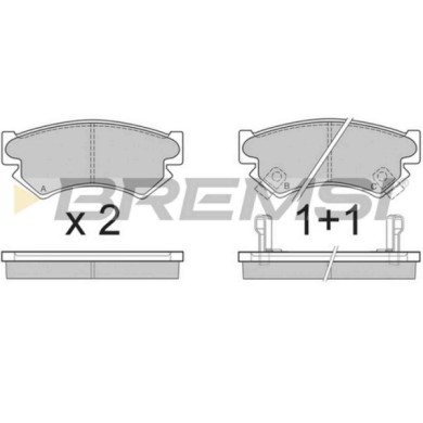 BP2534.JPG Kit Pastiglie Freno Anteriore Subaru Justy I Justy I Cassone/coda Spiovente Bp2534 72519-3040 S.f. Sumitomo Bremsi