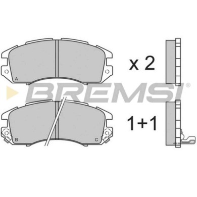 BP2535.JPG Kit Pastiglie Freno Anteriore Subaru Impreza Coupú (gfc) Bp2535 26296-aa000 S.f. Akebono Bremsi