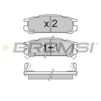 BP2536.JPG Kit Pastiglie Freno Posteriore Subaru Impreza Coupú (gfc) Bp2536 26296-aa030 S.f. Sumitomo Bremsi