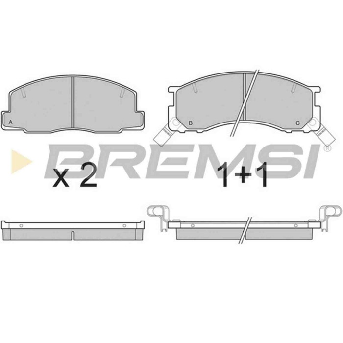 BP2539.JPG Kit Pastiglie Freno Anteriore Toyota Liteace Autobus Liteace Furgonato Previa Bp2539 04465-28040 S.f. Akebono Bremsi