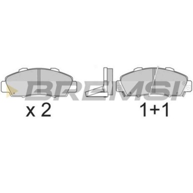 BP2543.JPG Kit Pastiglie Freno Anteriore Acura Legend Coupú Bp2543 45022-s1a-e20 S.f. Akebono Bremsi