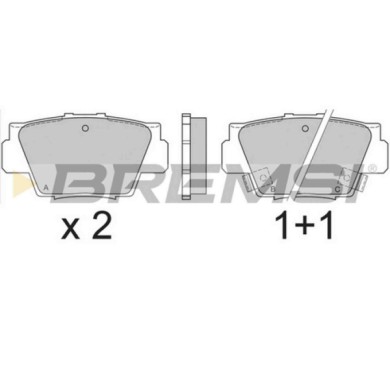 BP2545.JPG Kit Pastiglie Freno Posteriore Honda Nsx I Cabriolet Nsx I Coupú Bp2545 43022-sl0-e50 S.f. Akebono Bremsi