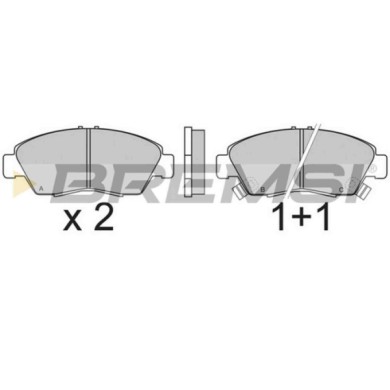 BP2547.JPG Kit Pastiglie Freno Anteriore Honda Civic Iv Tre Volumi (ed) Bp2547 06450-s2g-000 S.f. Sumitomo Bremsi