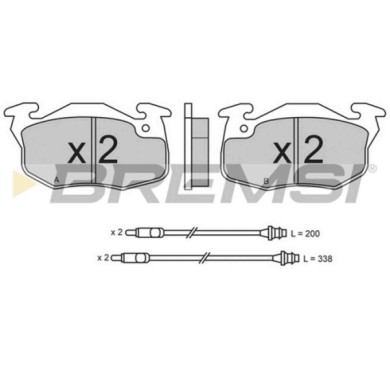 BP2551.JPG Kit Pastiglie Freno Anteriore Renault Rapid Cassone/limousine Spaziosa 5 Super 5 Super 5 Cassone/coda Spiovente Bp255