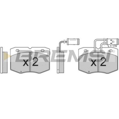 BP2556.JPG Kit Pastiglie Freno Anteriore Iveco Daily Ii Furgonato Daily Ii Pianale Piatto/telaio Bp2556 Con Contatto Segnalazion