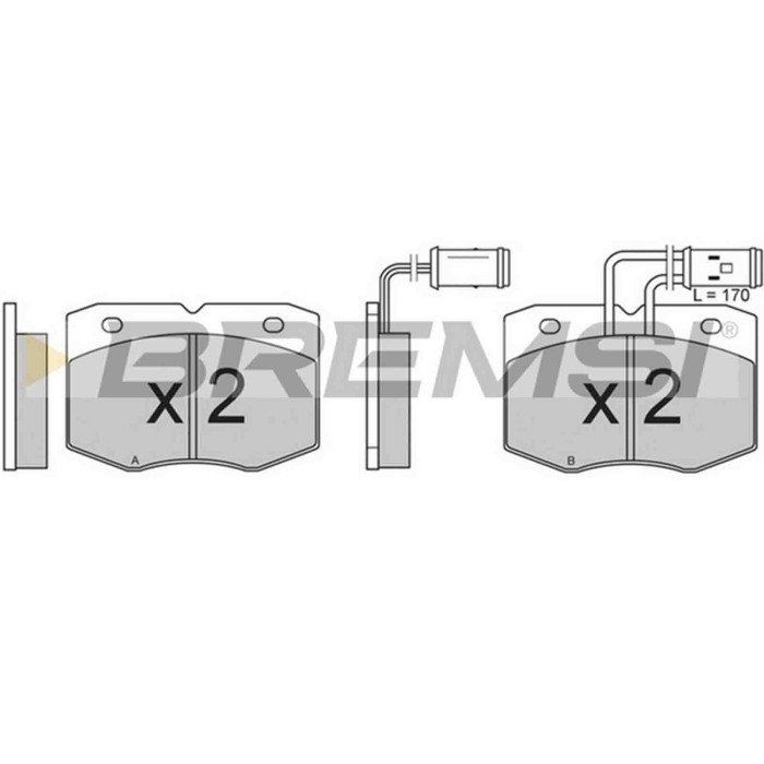 BP2556.JPG Kit Pastiglie Freno Anteriore Iveco Daily Ii Furgonato Daily Ii Pianale Piatto/telaio Bp2556 Con Contatto Segnalazion