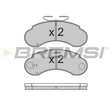 BP2566.JPG Kit Pastiglie Freno Anteriore Mercedes-benz 100 Autobus 100 Furgonato 100 Pianale Piatto/telaio Bp2566 601 421 77 20 