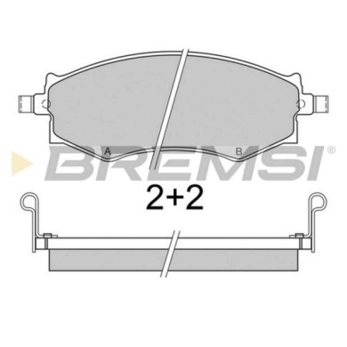 BP2572.JPG Kit Pastiglie Freno Anteriore Infiniti G20 Nissan 200 Sx Prairie Pro Primera Traveller Bp2572 41060-65e91 S.f. Sumito