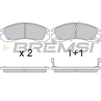 BP2573.JPG Kit Pastiglie Freno Anteriore Mitsubishi 3000 Gt Coupú (z1a) Bp2573 46 05a 492 S.f. Akebono Bremsi