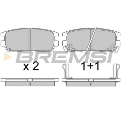 BP2574.JPG Kit Pastiglie Freno Posteriore Mitsubishi Delica / Space Gear Bp2574 Mb 389 572 S.f. Akebono Bremsi