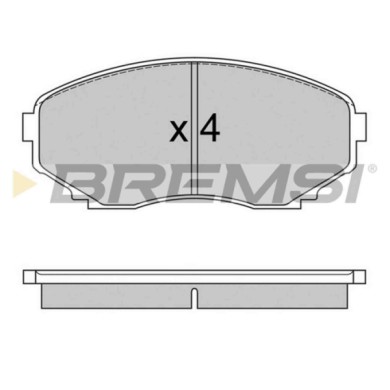BP2578.JPG Kit Pastiglie Freno Anteriore Mazda E-serie Furgonato Mpv I Mpv Ii Mitsubishi Pajero Sport Iii Bp2578 1u1f-33-28z S.f