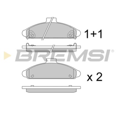 BP2579.JPG Kit Pastiglie Freno Anteriore Hyundai S Coupú Bp2579 58101-23a00 S.f. Akebono Bremsi