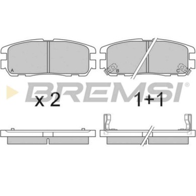 BP2581.JPG Kit Pastiglie Freno Posteriore Isuzu Trooper Ii (ub) Bp2581 8-97039-269-1 S.f. Sumitomo Bremsi