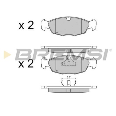 BP2584.JPG Kit Pastiglie Freno Anteriore Opel Corsa B Corsa B Cassone/coda Spiovente Corsa B Station Wagon Bp2584 90 349 447 8 S