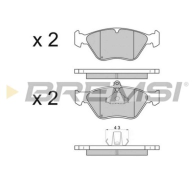 BP2585.JPG Kit Pastiglie Freno Anteriore Opel Calibra A (c89) Bp2585 16 05 003 S.f. Ate Bremsi