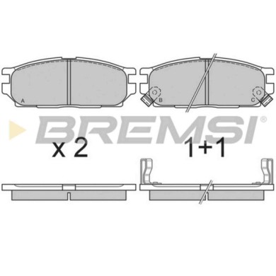 BP2588.JPG Kit Pastiglie Freno Anteriore Mitsubishi Lancer Iii Lancer Iii Station Wagon Bp2588 Mb699577 S.f. Akebono Bremsi
