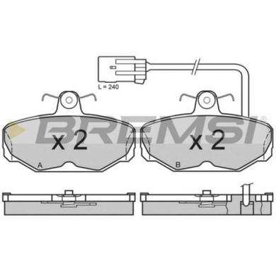 BP2591.JPG Kit Pastiglie Freno Posteriore Ford Granada Ii (gu) Bp2591 1 111 287 Con Contatto Segnalazione Usura S.f. Lucas Girli