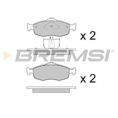 BP2592.JPG Kit Pastiglie Freno Anteriore Ford Cougar (ec) Bp2592 1 073 731 S.f. Ate Bremsi