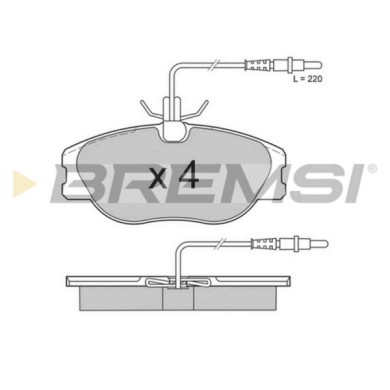 BP2598.JPG Kit Pastiglie Freno Anteriore Citroen Evasion Mpv / Space Wagon (22 U6) Bp2598 16 114 581 80 Con Contatto Segnalazion