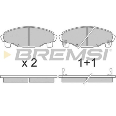 BP2601.JPG Kit Pastiglie Freno Anteriore Daihatsu Charade Iv Charade Iv Tre Volumi Gran Move Bp2601 00491-87724-000 S.f. Akebono