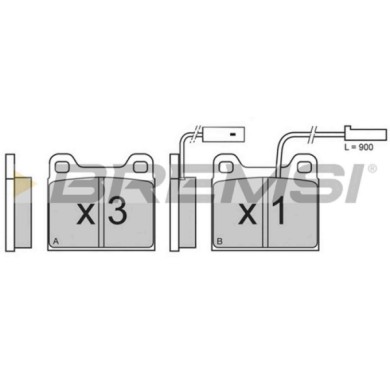 BP2606.JPG Kit Pastiglie Freno Anteriore Alfa Romeo 75 Bp2606 0060 778 257 Con Contatto Segnalazione Usura S.f. Ate Bremsi