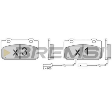 BP2608.JPG Kit Pastiglie Freno Anteriore Alfa Romeo 33 33 Sportwagon Bp2608 0060 770 796 Con Contatto Segnalazione Usura S.f. At