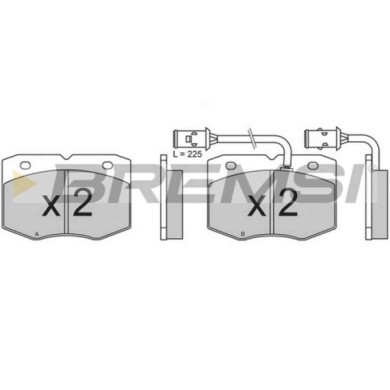 BP2609.JPG Kit Pastiglie Freno Anteriore Iveco Daily Ii Furgonato Daily Ii Pianale Piatto/telaio Bp2609 190 6158 S.f. Brembo Bre