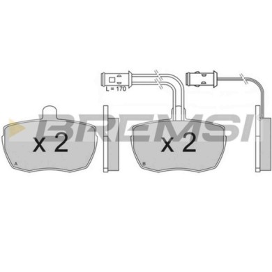 BP2610.JPG Kit Pastiglie Freno Anteriore Iveco Daily I Furgonato Bp2610 190 2494 Con Contatto Segnalazione Usura S.f. Lockheed B