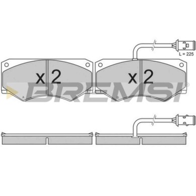 BP2611.JPG Kit Pastiglie Freno Anteriore Iveco Daily I Furgonato Bp2611 190 6040 Con Contatto Segnalazione Usura S.f. Perrot Bre