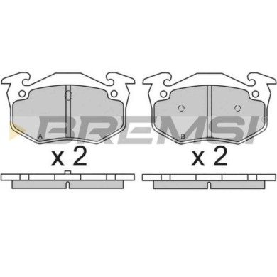 BP2613.JPG Kit Pastiglie Freno Posteriore Renault 19 I (b/c53) Bp2613 77 01 203 668 S.f. Bendix Bremsi