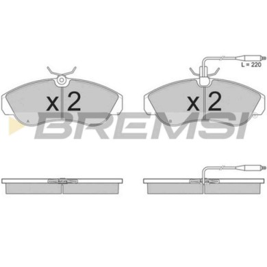 BP2615.JPG Kit Pastiglie Freno Anteriore Citroen Jumper I Autobus (230p) Bp2615 4251.19 Con Contatto Segnalazione Usura S.f. Luc