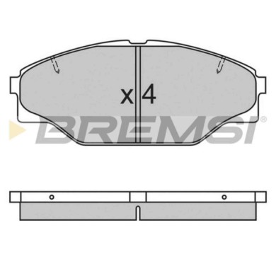 BP2617.JPG Kit Pastiglie Freno Anteriore Toyota Hiace Iv Autobus Hiace Iv Furgonato Bp2617 449134020 S.f. Akebono Bremsi
