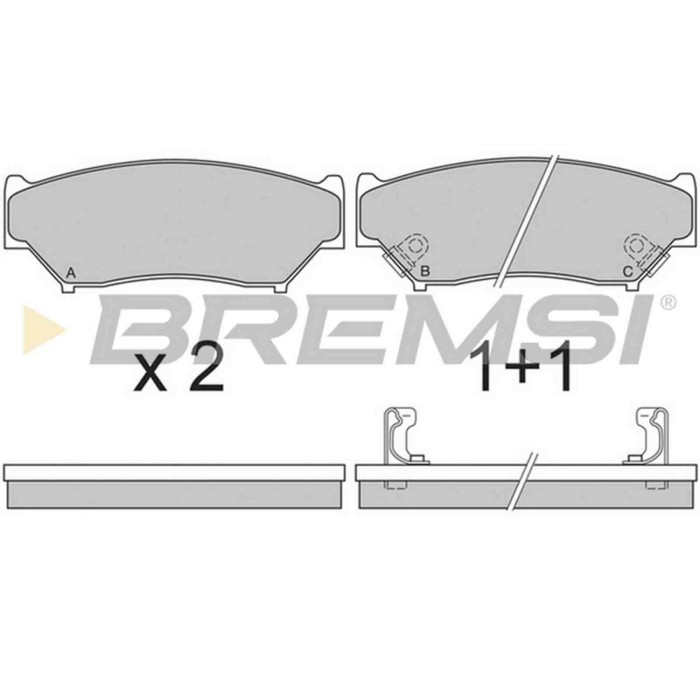 BP2620.JPG Kit Pastiglie Freno Anteriore Geo Tracker Cabrio Bp2620 9172 694 S.f. Akebono Bremsi