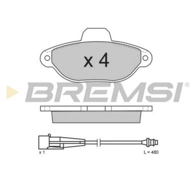 BP2626.JPG Kit Pastiglie Freno Anteriore Fiat Cinquecento (170) Bp2626 5892736 S.f. Bendix Bremsi